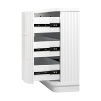 Manna Dresser Fluted Chest of Drawer White