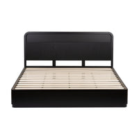 Manna King Bed Fluted Frame Black