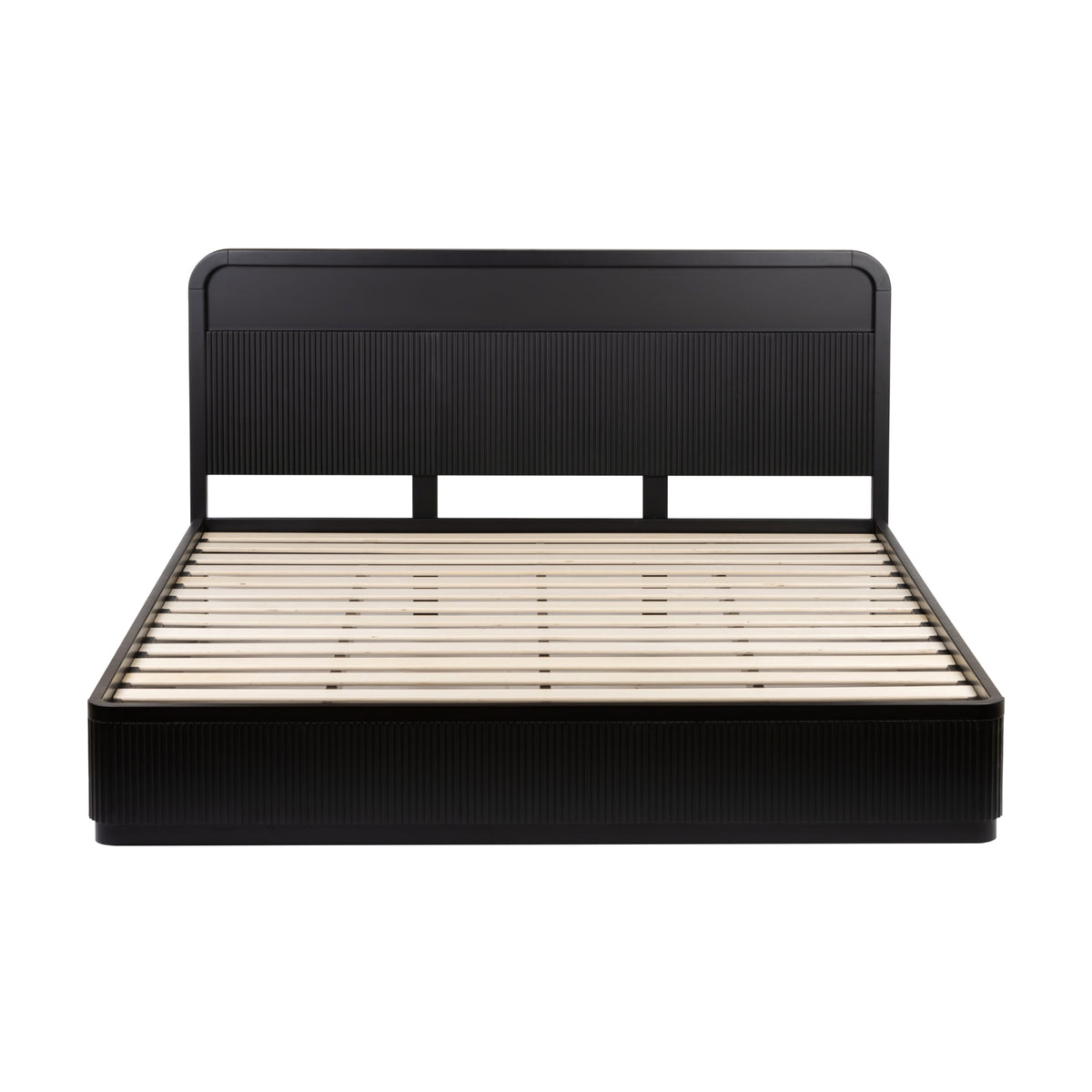 Manna King Bed Fluted Frame Black