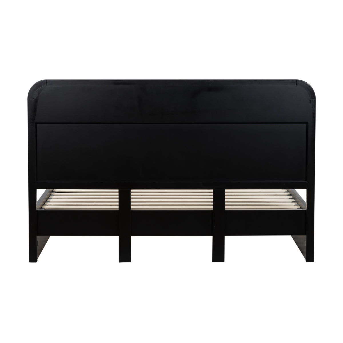 Manna King Bed Fluted Frame Black