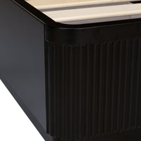 Manna King Bed Fluted Frame Black