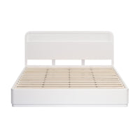 Manna King Bed Fluted Frame White
