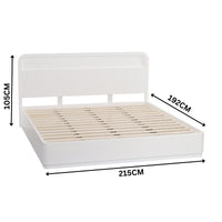 Manna King Bed Fluted Frame White