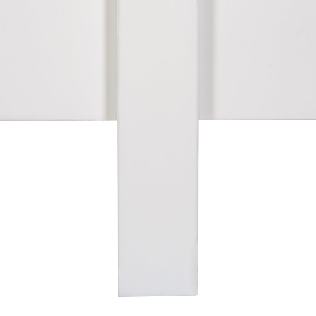 Manna King Bed Fluted Frame White