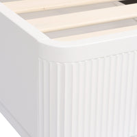 Manna King Bed Fluted Frame White