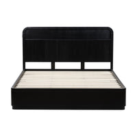 Manna Queen Bed Fluted Frame Black