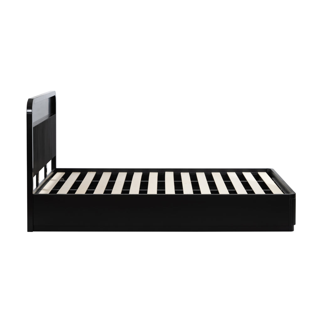 Manna Queen Bed Fluted Frame Black
