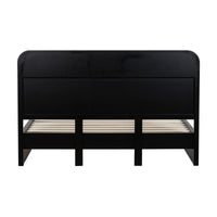 Manna Queen Bed Fluted Frame Black