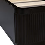 Manna Queen Bed Fluted Frame Black