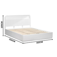 Manna Queen Bed Fluted Frame White