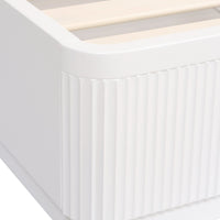 Manna Queen Bed Fluted Frame White