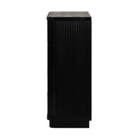 Manna Tallboy Fluted Chest of Drawer Black