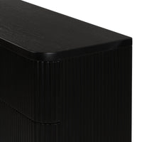 Manna Tallboy Fluted Chest of Drawer Black