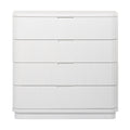 Manna Tallboy Fluted Chest of Drawer White