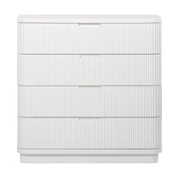 Manna Tallboy Fluted Chest of Drawer White