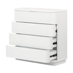 Manna Tallboy Fluted Chest of Drawer White