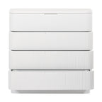Manna Tallboy Fluted Chest of Drawer White