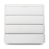 Manna Tallboy Fluted Chest of Drawer White