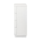 Manna Tallboy Fluted Chest of Drawer White