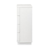 Manna Tallboy Fluted Chest of Drawer White