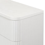 Manna Tallboy Fluted Chest of Drawer White