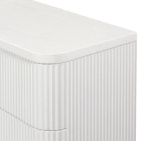 Manna Tallboy Fluted Chest of Drawer White