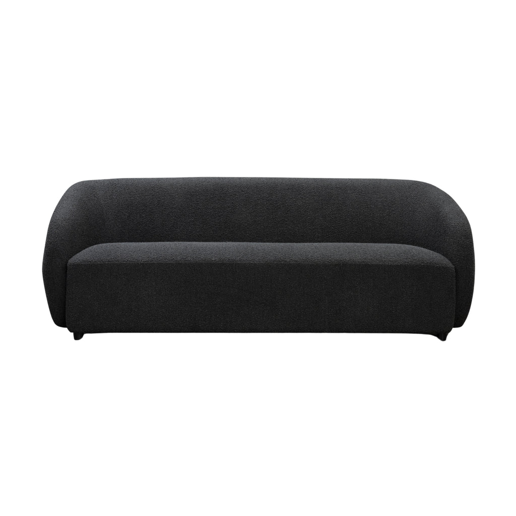 Marcel 1 + 3  Set Seater Armchair Boucle Fabric Sofa Charcoal