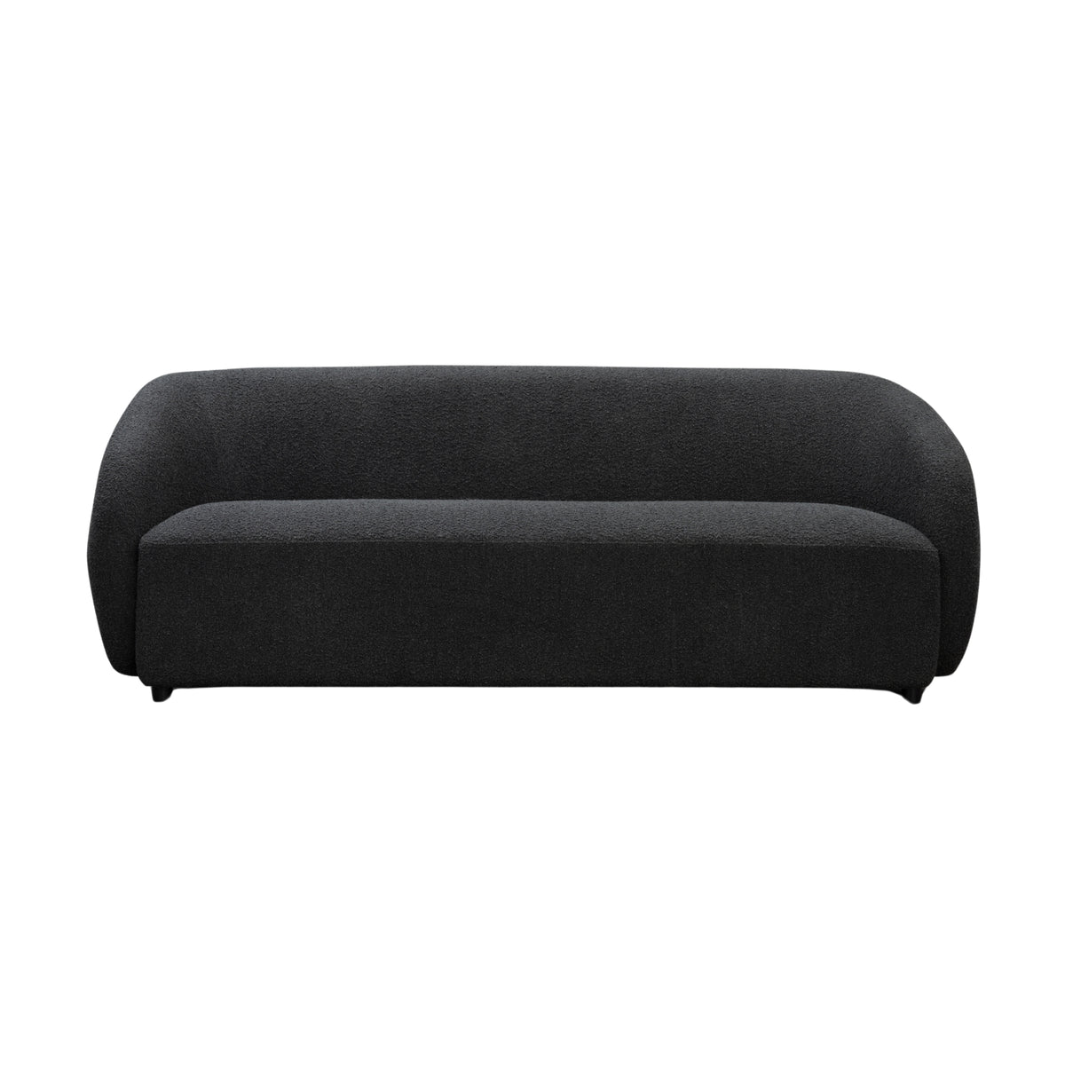 Marcel 1 + 3  Set Seater Armchair Boucle Fabric Sofa Charcoal