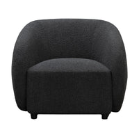 Marcel 1 + 3  Set Seater Armchair Boucle Fabric Sofa Charcoal