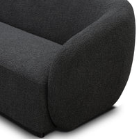 Marcel 1 + 3  Set Seater Armchair Boucle Fabric Sofa Charcoal
