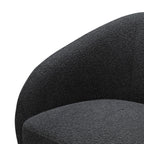 Marcel 1 Seater Armchair Boucle Fabric Sofa Charcoal
