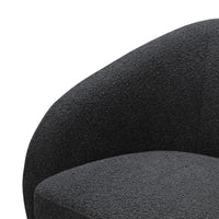 Marcel 1 Seater Armchair Boucle Fabric Sofa Charcoal