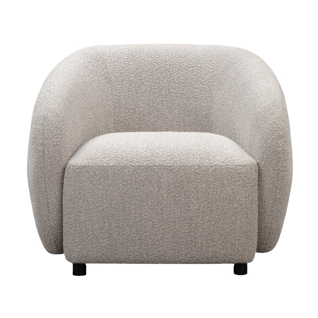 Marcel 1 Seater Armchair Boucle Fabric Sofa Quartz Beige