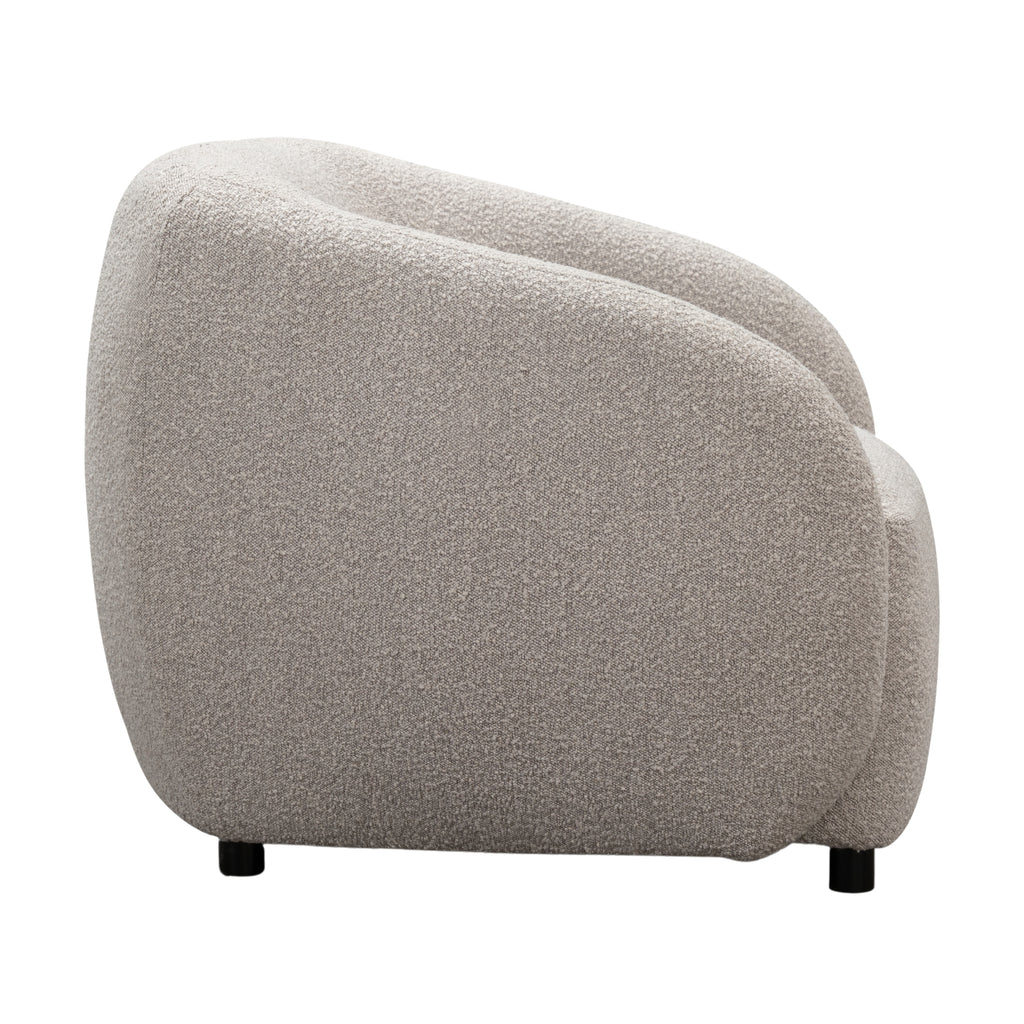 Marcel 1 Seater Armchair Boucle Fabric Sofa Quartz Beige