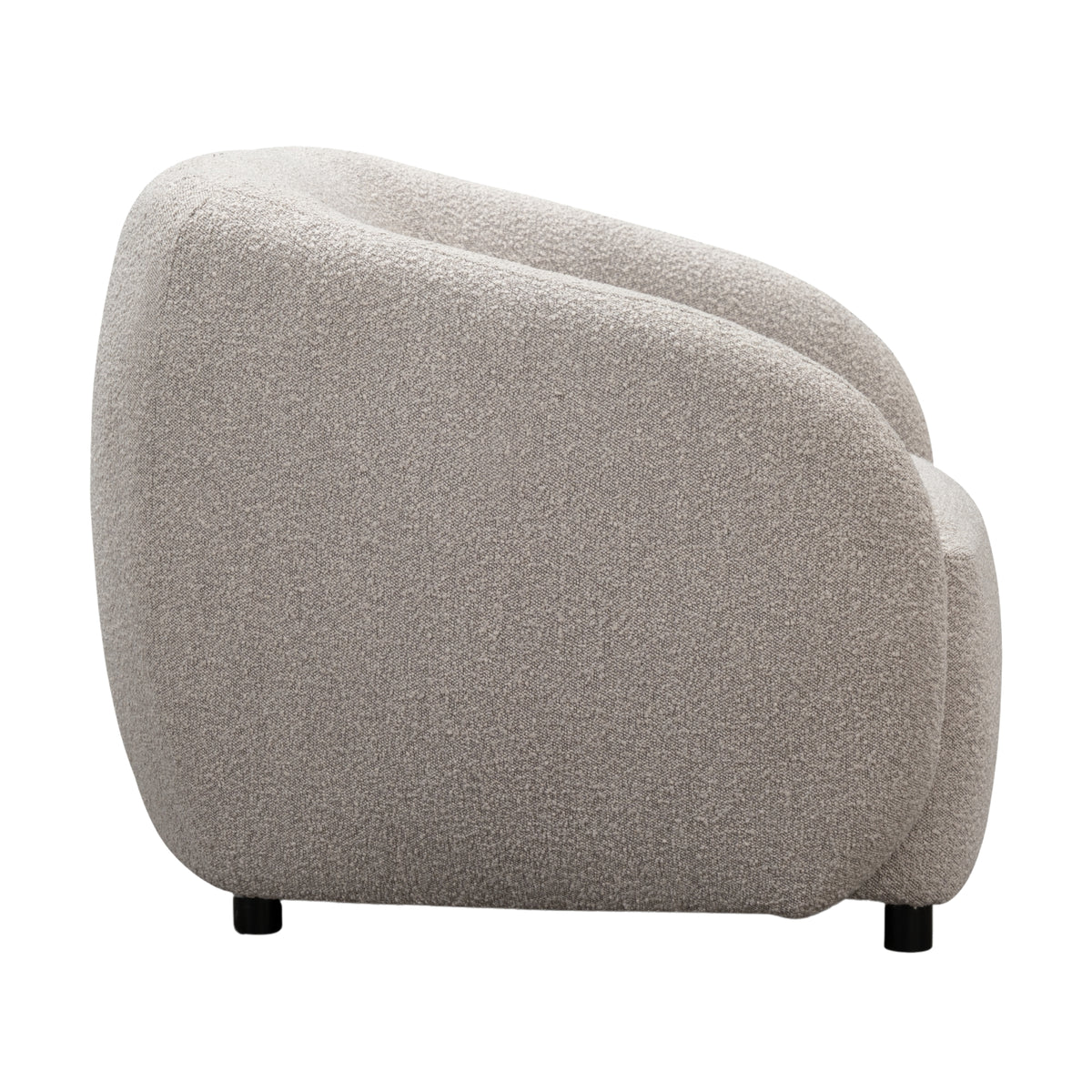 Marcel 1 Seater Armchair Boucle Fabric Sofa Quartz Beige