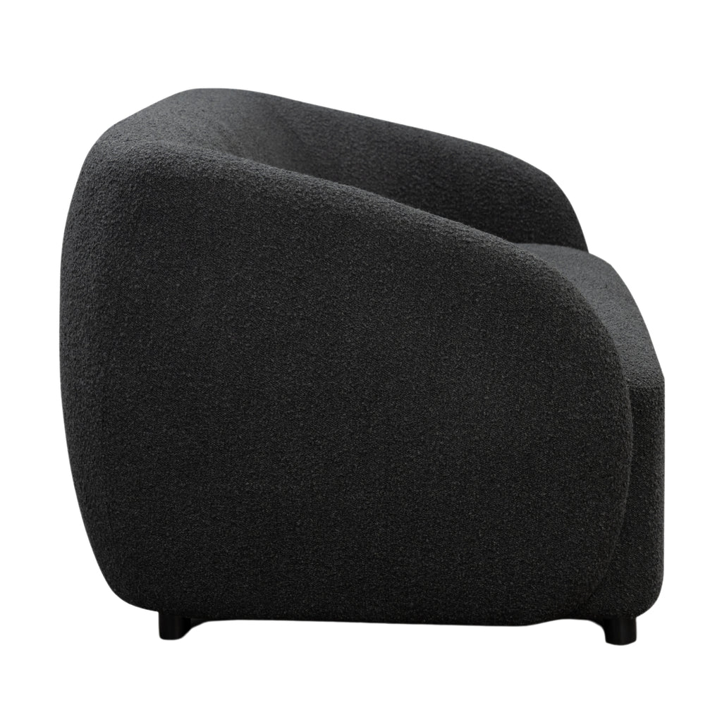 Marcel 3 Seater Boucle Fabric Sofa Charcoal