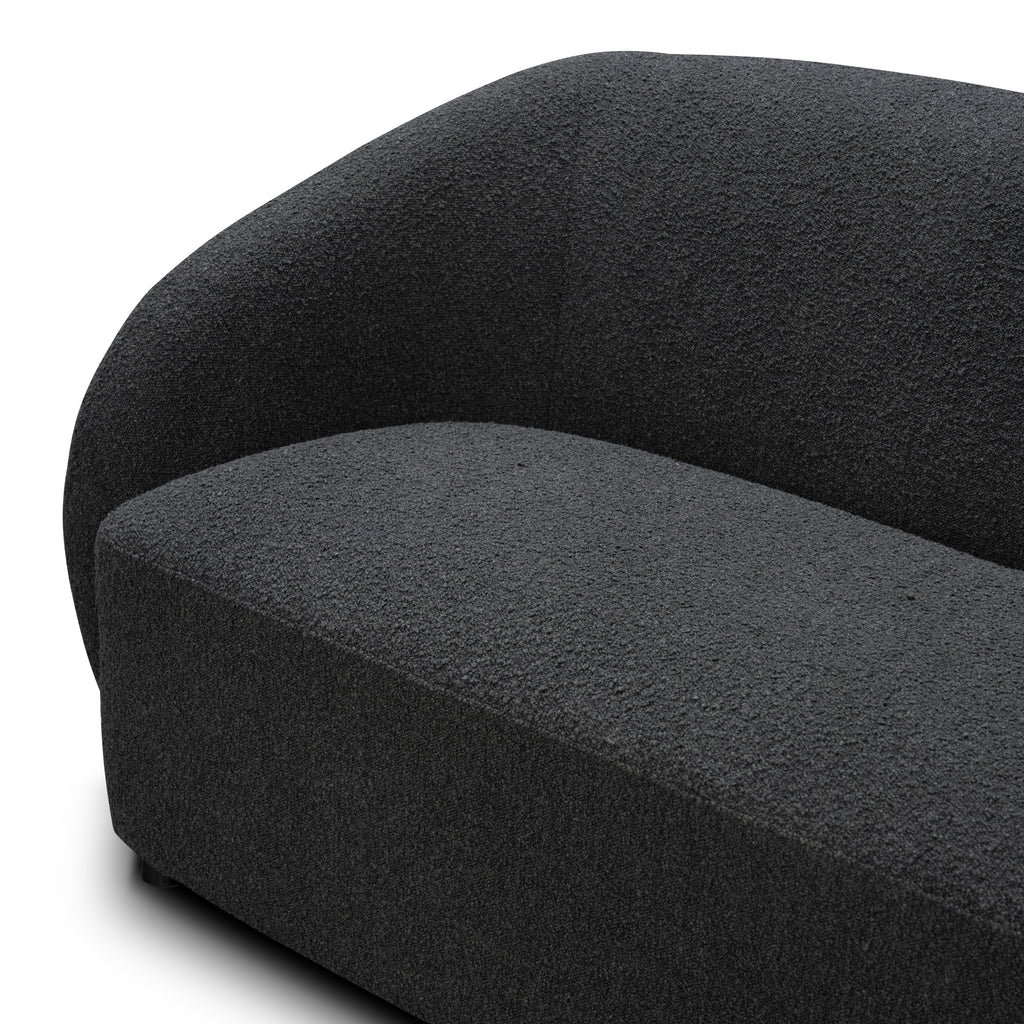Marcel 3 Seater Boucle Fabric Sofa Charcoal