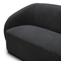Marcel 3 Seater Boucle Fabric Sofa Charcoal