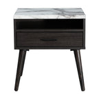 Marcello Bedside Table Nightstand Side End Bedroom Storage Cabinet Dark Brown
