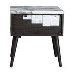 Marcello Bedside Table Nightstand Side End Bedroom Storage Cabinet Dark Brown