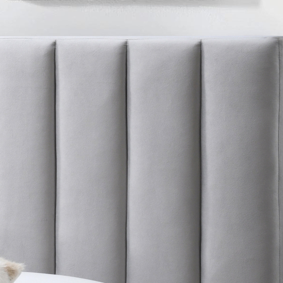 Marcus King Single Bed Frame Light Grey