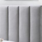 Marcus King Single Bed Frame Light Grey