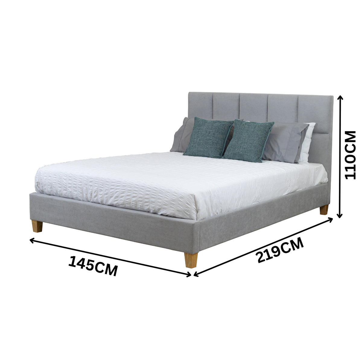 Marley Double Bed Frame Grey