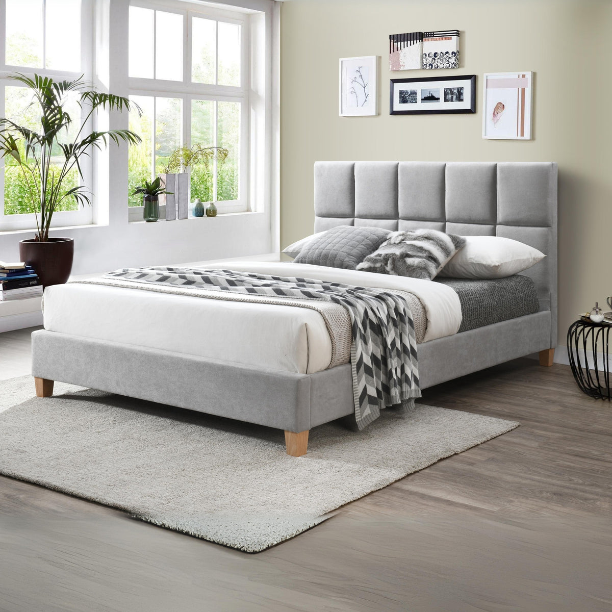 Marley King Bed Frame Grey