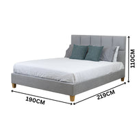 Marley King Bed Frame Grey