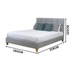 Marley Queen Bed Frame Grey