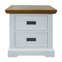 Marline Bedside Table Oak White