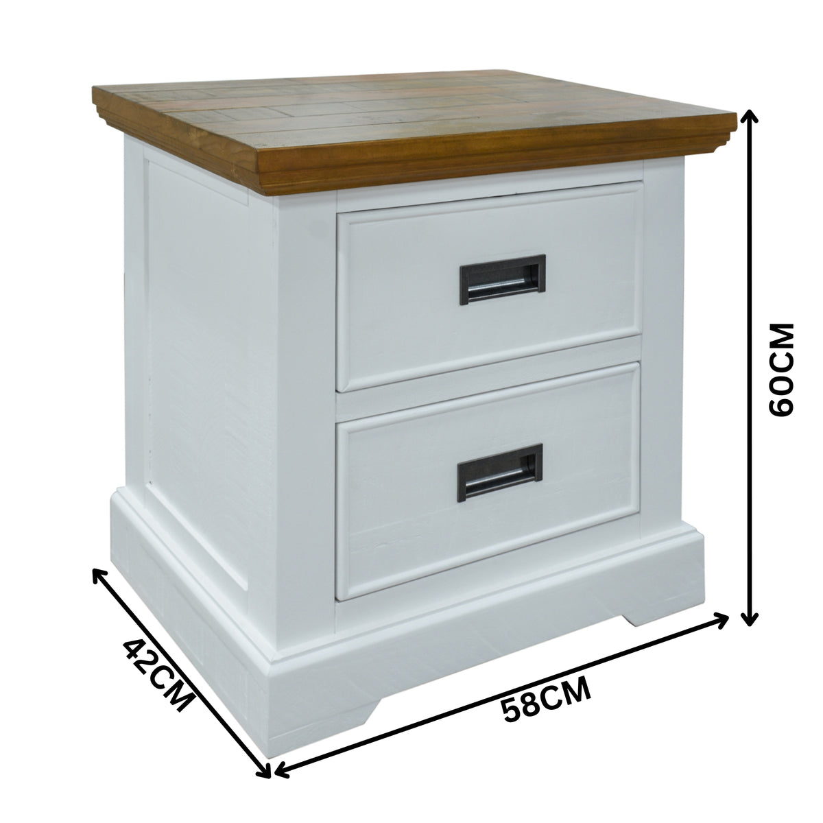 Marline Bedside Table Oak White