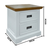 Marline Bedside Table Oak White
