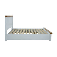 Marline Queen Bed Frame Drawer Storage Oak White